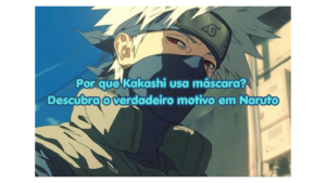 Kakashi Hatake usando sua máscara característica no anime Naruto enquanto segura um livro.